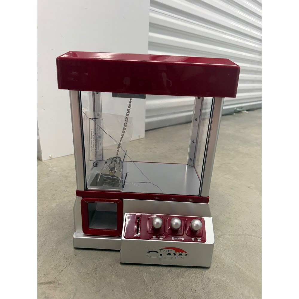 The Claw Toy Grabber Machine Red Silver Arcade Game Tabletop For Parts Repair